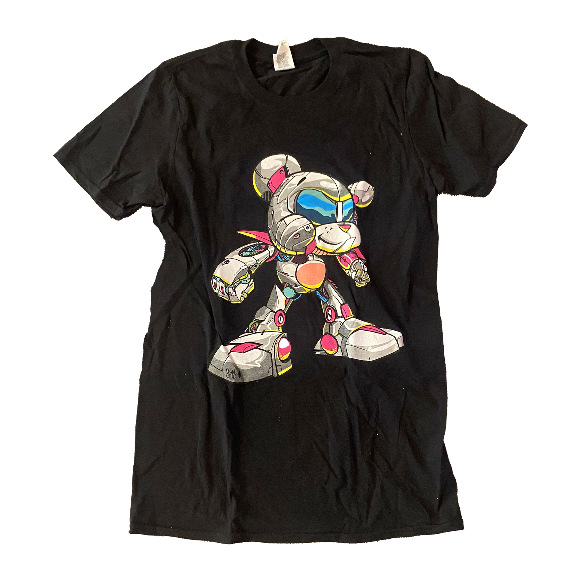 Young Dumb Thrills Robot Bear Tour Tee