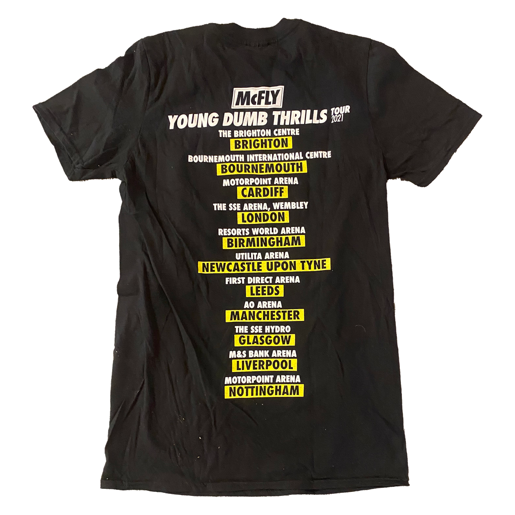 Young Dumb Thrills Robot Bear Tour Tee